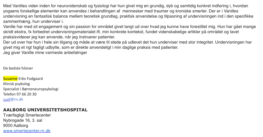 Important Student Testimonial - Trauma Recovery